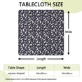 thumbnail image 2 of Dark Blue Cartoon Unicorn Pattern Square Fitted Tablecloth with Elastic Edge,Square Table Cover,Washable Elastic Table Cover for Home Kitchen Party Decor 34"x34", 2 of 6