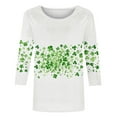 thumbnail image 5 of St Pattys Shirts Women Shamrock Graphic T-Shirt 3/4 Sleeve Crew Neck Casual Tops St Patricks Day Shirt Funny Irish Blouses, 5 of 5