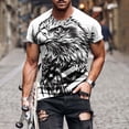 thumbnail image 2 of Camisas de Manga Corta Casual Moda Impresión Deportes Cuello Redondo Camiseta Blusa para el Uso Diario, 2 of 7