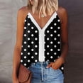 thumbnail image 2 of HAPIMO Women's Summer Tank Tops V-Neck Blouse Colorblock Print Tops Sleeveless Shirts for Girls Daily Basic Camisole Casual Strap Camis Black M, 2 of 4