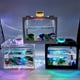 thumbnail image 5 of Pecera pequeña, pequeña, creativa, ecológica, de escritorio, micropaisaje, cubo, pecera, mini acuario de peces tropicales con luces LED, 5 of 6