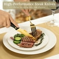 thumbnail image 3 of Astercook 49-Piece Gold Silverware Set with Steak Knives, Flatware Tableware Set for 8, Great Food-Grade Stainless Steel Cutlery Set, Mirror Polished Dining Utensils Set, Perfect for Home Restaurant, 3 of 7
