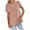 Pink womens tops, variant on Wycnly Womens Tops Casual Button Down Comfy Breathable Workout Tshirts with Pocket Summer Cute Solid V-Neck Short Sleeve Blouses Black XXL