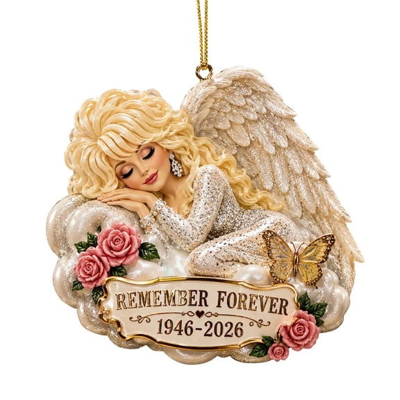 Dolly Memorial Christmas Ornament, Country Music Star Commemorative Hanging Keepsake Pendant For Tree, Wreath, Mantel And Seasonal Home Decor