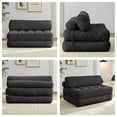thumbnail image 3 of Puremind Folding Sofa Bed, Convertible Floor Couch with Pillow, 73" x 50" Foldable Mattress Chair, Portable Fold Out Chair Bed for Living Room/Bedroom, Dark Gray, 3 of 8