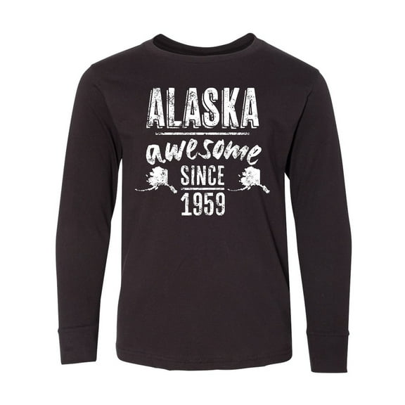 Inktastic Alaska Awesome Since 1959 Long Sleeve Youth T-Shirt