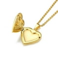 thumbnail image 2 of Women Heart Locket Necklace Stainless Steel Photo Frame Memory Romantic Pendant, 2 of 5