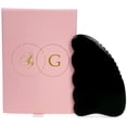 thumbnail image 1 of GFDYREE Gua Sha Facial Body Massage Tools, Unique 9-Edge Gua Sha Bian Stone, 3D Gua Sha Stone with Ridges, Gentle Gua Sha Scraping Massage Tool Black (E-Box), 1 of 7
