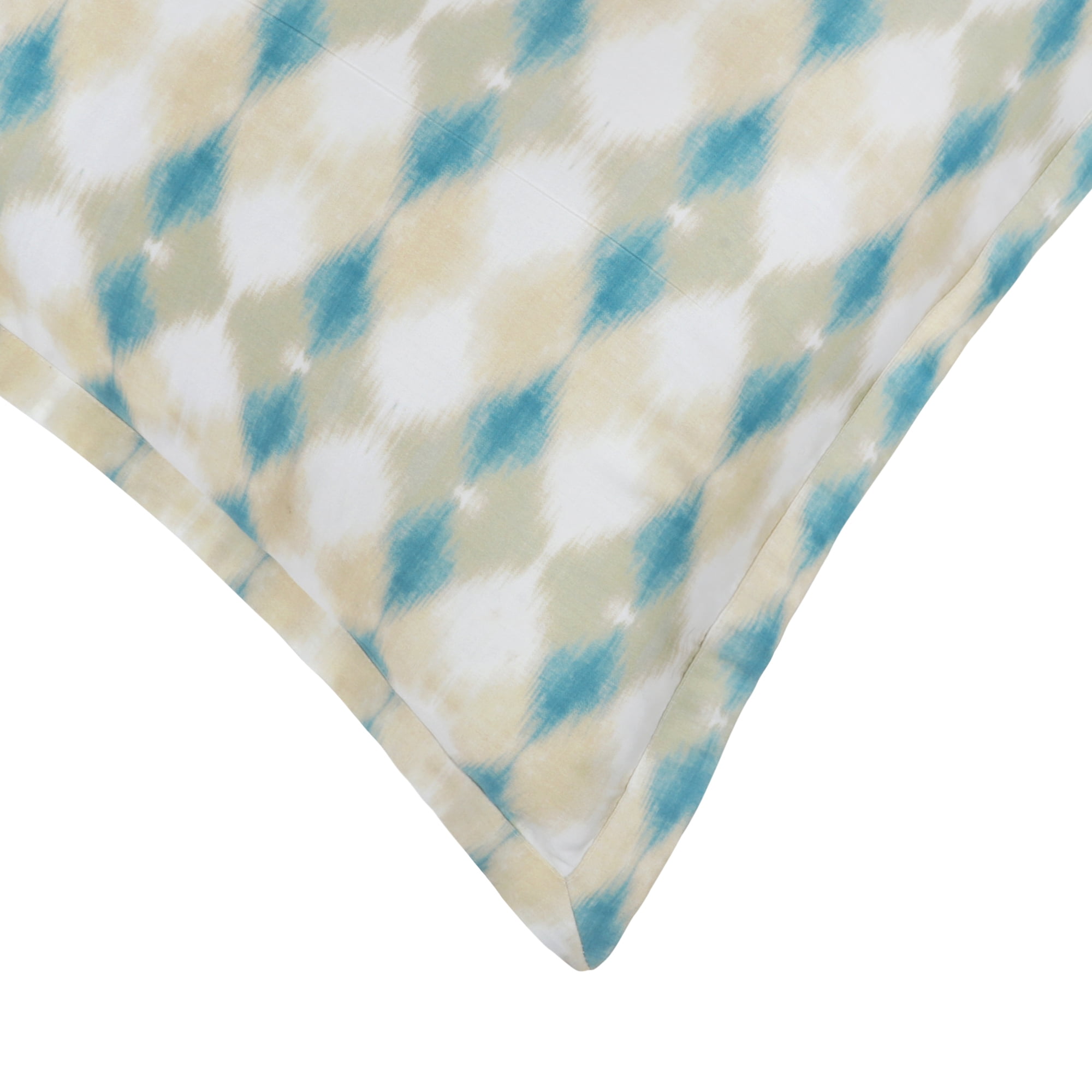 Delara GOTS Certified 100% Organic Cotton 2 Inch Flange Euro Sham Set of 2, 26"X26", Multi-Color
