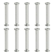 Uxcell Hex Chicago Screws Binding Screw Posts Connecting Bolt Nuts for Scrapbook Leather Belt Album Repair M6 x 50 mm 10