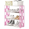 thumbnail image 2 of Shoe Rack Dust-Proof Shoe Cabinet Bedroom Storage Cabinet Checkered Shoe Rack, 2 of 9