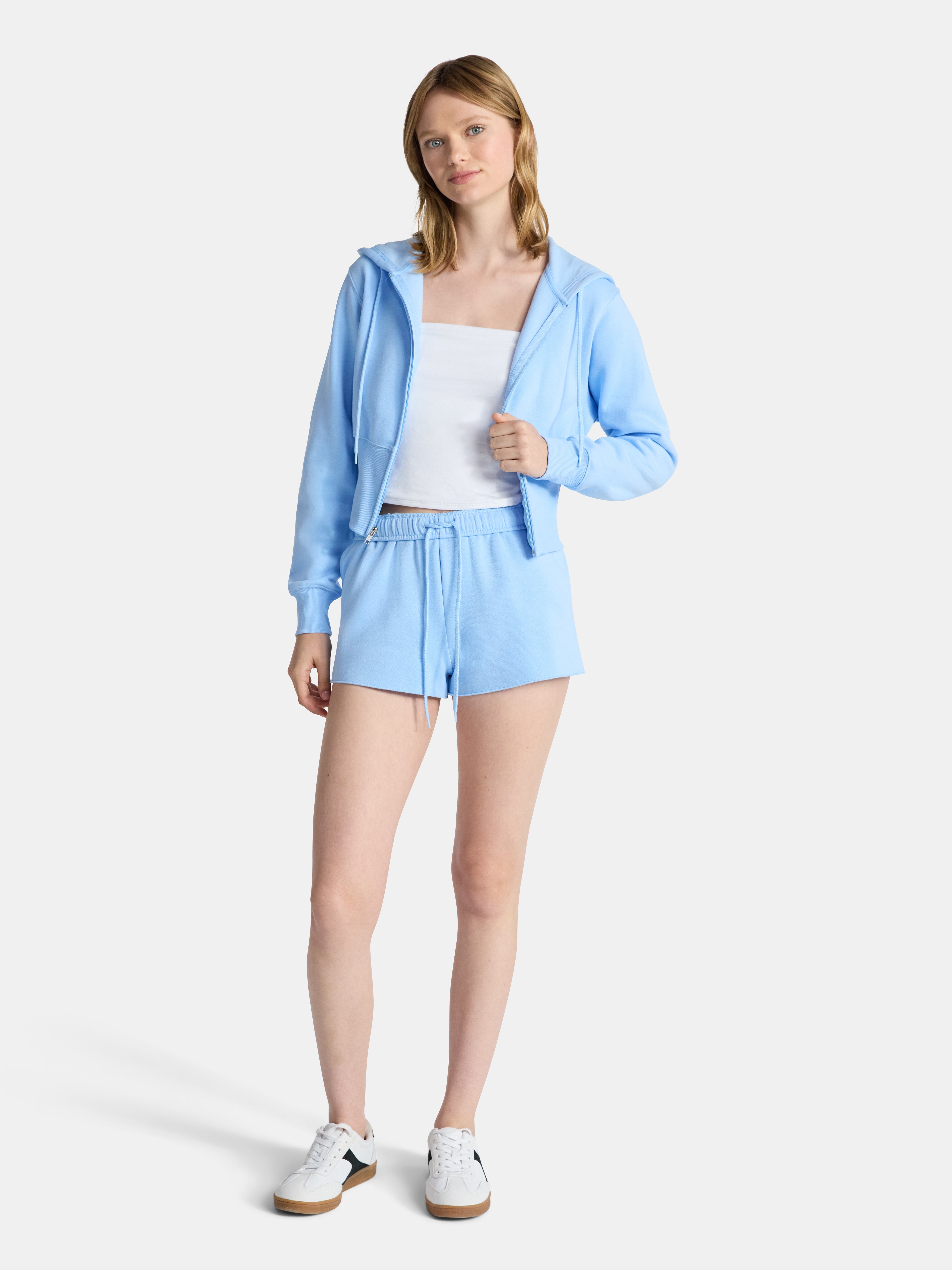 No Boundaries Fleece Zip Hoodie, Women's