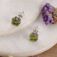 thumbnail image 3 of NOVICA Peridot stud earrings, 'Lucky Squares', 3 of 7