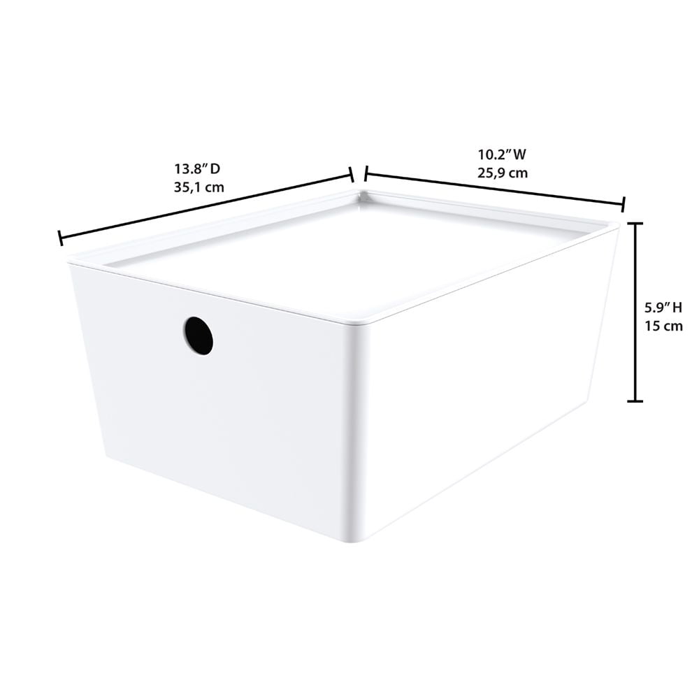 KUGGIS Box with lid, white - IKEA