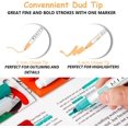 thumbnail image 3 of Double Markers in Assorted Colors, 12 Colors, a Broad and Fine Tip Markers, Pastel, Set for Student Office Classroom-12 Pcs, Assorted, 3 of 4