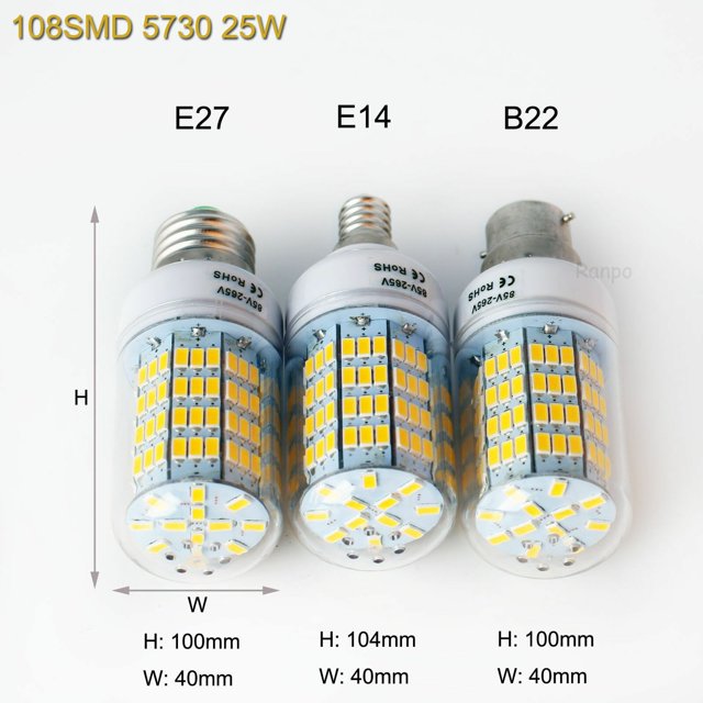 Bombillas LED de maíz, Base de tornillo de bayoneta, ampolla 5730 SMD, lámparas de mesa para dormitorio y hogar, 5W, 7W, 9W, 12W, 15W, 25W, E27, E14, B22, G9, GU10, 220V