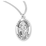 EXTEL St. Joseph Sterling Silver Medal Necklace
