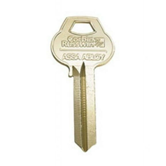 7 Pin Coined Logo Key Blank with L4 Keyway, Nickel Plated