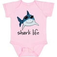 thumbnail image 3 of Inktastic Shark Life Fun Shark with Sunglasses Boys or Girls Baby Bodysuit, 3 of 5