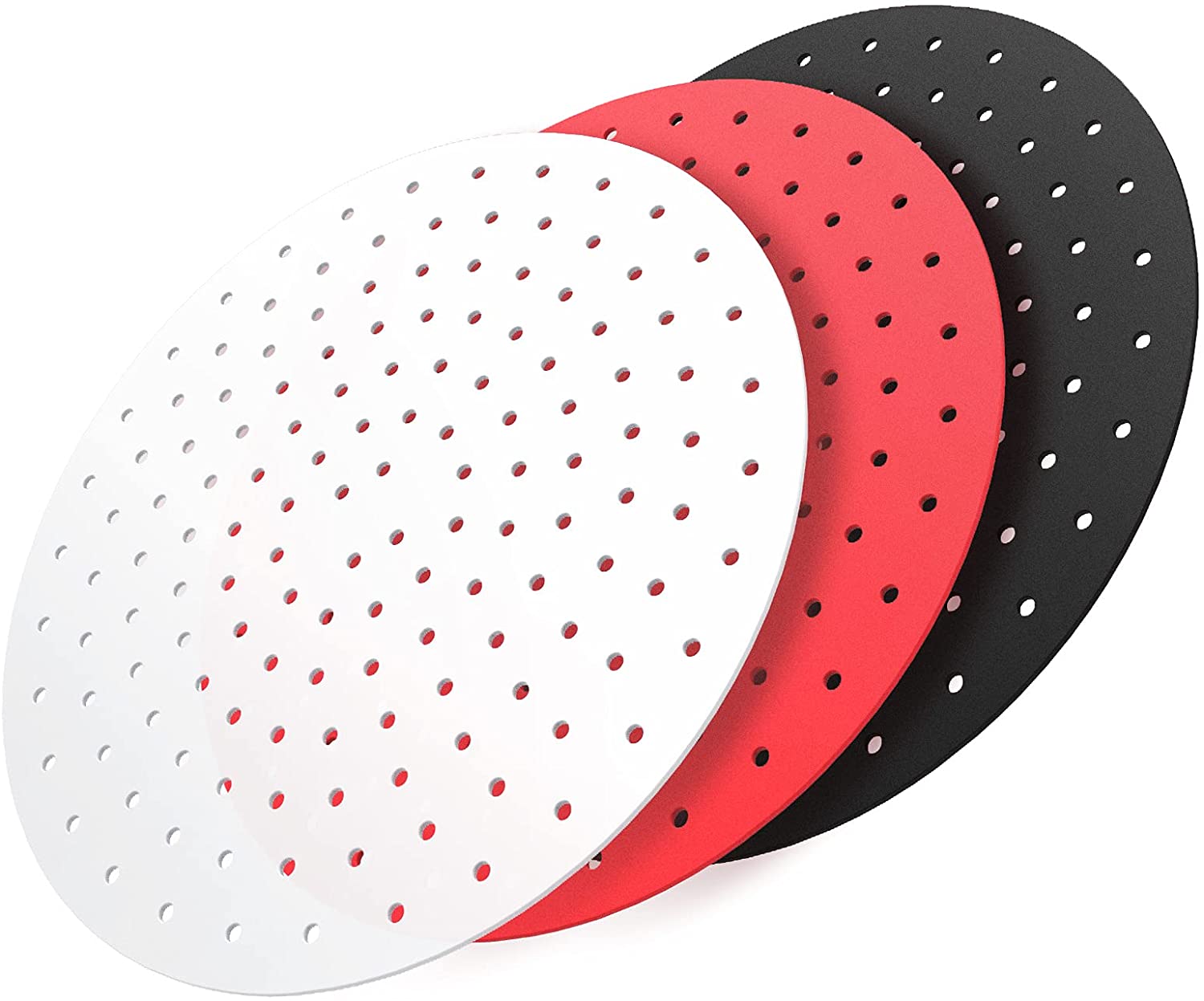 3 Pieces Reusable Air Fryer Liners 9 Inch Round Air Fryer Mats Basket