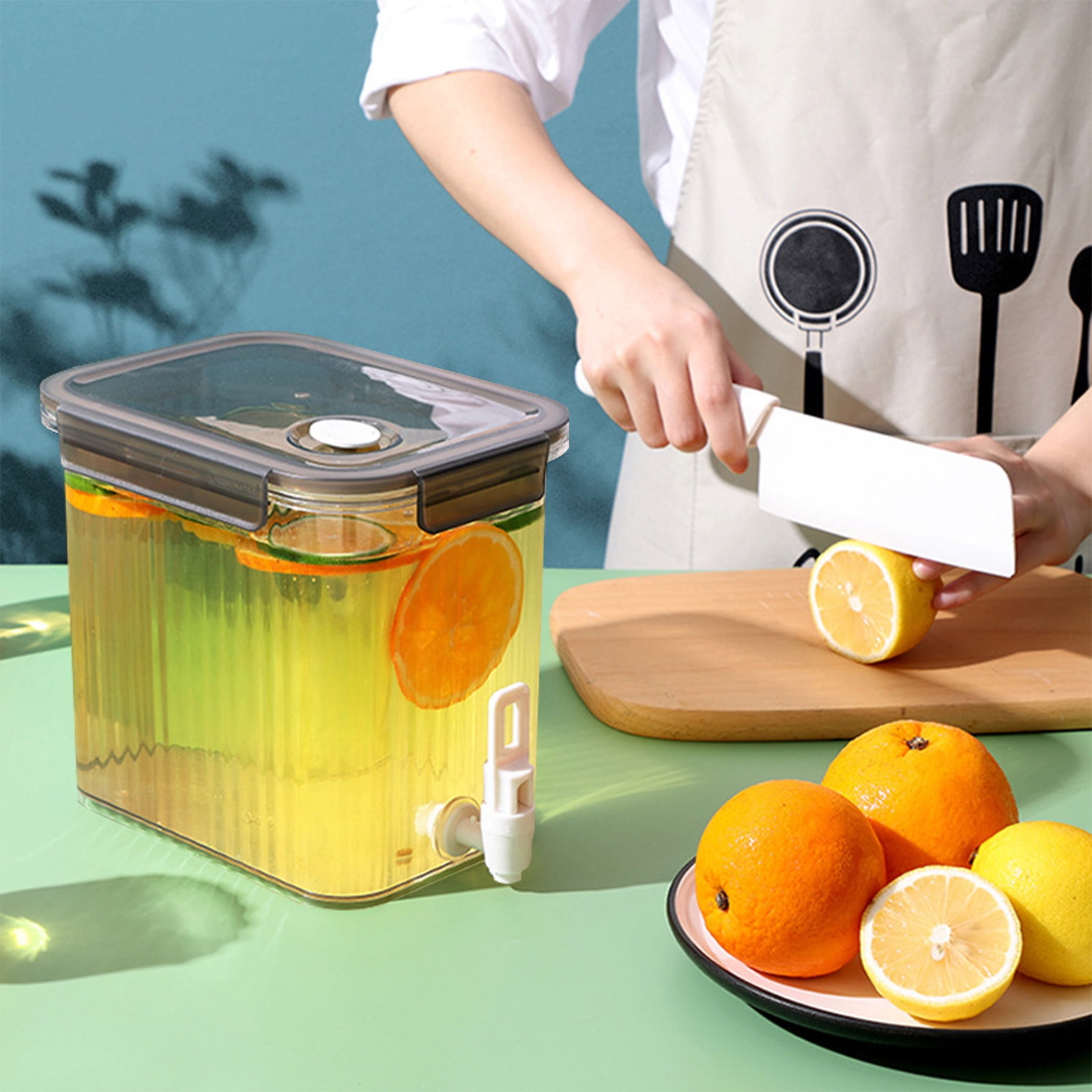 Shldybc Large Capacity Plastic Beverage Dispenser, Drink Dispenser with