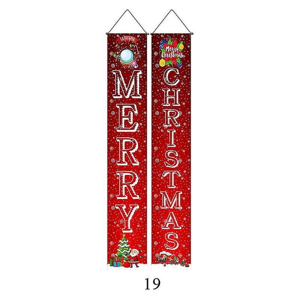 Pareado de Navidad Fiesta de porche de Navidad Decoraciones de pancartas navideñas Pareado de Navidad-30 * 180 cm