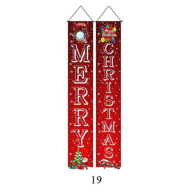 Pareado de Navidad Fiesta de porche de Navidad Decoraciones de pancartas navideñas Pareado de Navidad-30 * 180 cm
