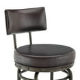 thumbnail image 7 of Armen Living Indoor Rees Swivel Counter or Bar Stool in Black Finish with Gray Faux Leather, 7 of 7