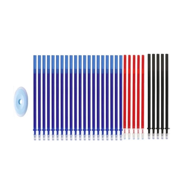 Erasable Pen Refills Set with Eraser Colored Gel Pen Refills 0.5mm Fine Tip