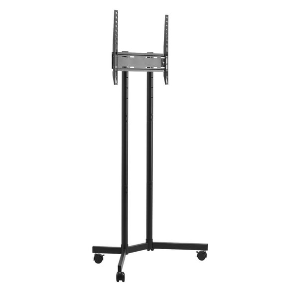 Rolling TV Stand Mobile TV Cart for 32-65 Inch Screens, Height Adjustable Portable Monitor Stand with Wheels, Supports up to 88 lbs, Max VESA 400x400mm, for Living Room, Bedroom, Office, and Outdoor