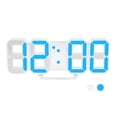 thumbnail image 3 of Reloj de pared DYNWAVEMX LED 3D despertador digital Blanco Azul, 3 of 8