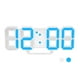 thumbnail image 3 of Reloj de pared digital shamjiam 3D LED Despertador USB Blanco Azul, 3 of 8
