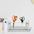 thumbnail image 2 of Cabilock Wooden Scissor Holder Scissor Rack Pen Holder Makeup Brush Rack Desk Organizer for Desk Classroom Office Barber Shop Home, 2 of 9