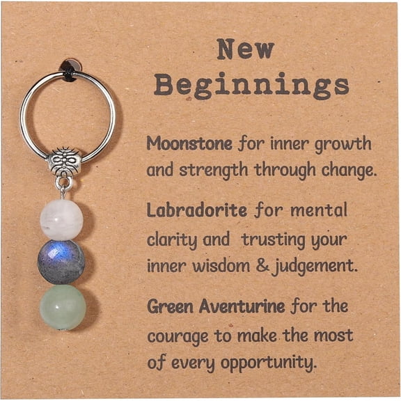 Crystal Keychain - Symbol for New Beginnings and Calm, Thoughtful Gift for Women