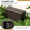 thumbnail image 6 of Costway Outdoor 73 Gallon Waterproof Deck Box, Brown, 6 of 11