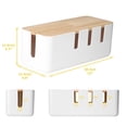 thumbnail image 3 of Caja de gestión de cables Baskiss con tapa de madera de 30,5 x 12,5 x 11,5 cm, 3 of 7