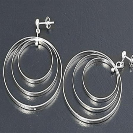 Round Loop Earrings - Designer Style Round Loops Earrings Sterling Silver