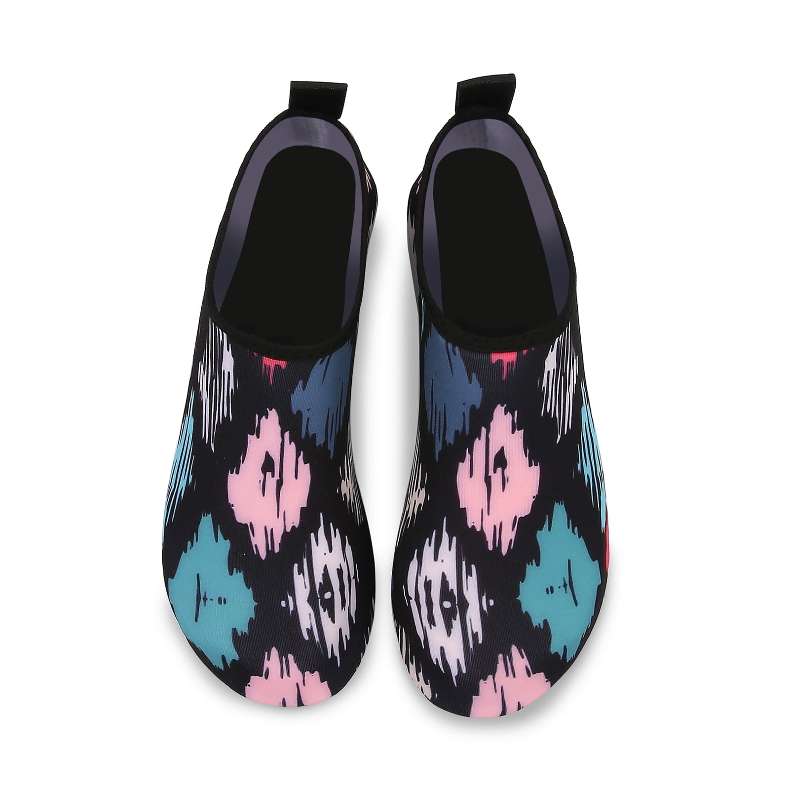 Men and Women a Slip On Barefoot Quick-Dry Beach Aqua Yoga Water Shoes (Diamond/Multicolor, 11.5-12.5 Men)