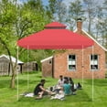 thumbnail image 2 of Yescom 10x10 Ft Canopy Top Replacement for 2-Tier Crescent TJSG081 Gazebo Outdoor Garden Yard Patio Cover Red, 2 of 8
