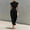 Black, variant on Morttic Women‘s Elegant High-Waist Turtleneck Loose Top Long Dress with Pockets, Solid Color Spring/Summer Outfit Black，M