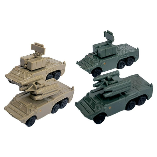 Camión de juguete a escala 1/144, 4 piezas, modelo de construcción, rompecabezas, camiones lanzadores para adultos, regalo de fiesta, juguete