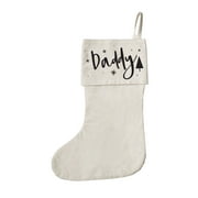 Daddy Cotton Canvas Christmas Stocking