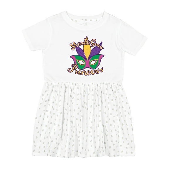 Inktastic Mardi Gras Princess Girls Toddler Dress