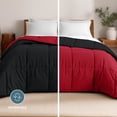 thumbnail image 3 of Bare Home 1800 Collection Reversible Down Alternative Comforter, All-Season, Queen, Black/Red, 3 of 10