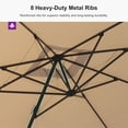 thumbnail image 2 of PURPLE LEAF OUTDOOR 9' × 9' Patio Cantilever Umbrella Outdoor Square Adjustable Offset Umbrellas with 360-degree Rotation and 8 Heavy Duty Metal Ribs for Garden Deck Pool Beige, 2 of 8