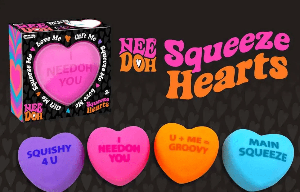 Nee Doh Color Change Squeeze Heart, 1 chosen at random