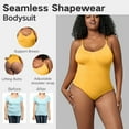 thumbnail image 6 of Crowdstage Bodysuit for Women Tummy Control Shapewear Seamless Sculpting Thong Body Shaper Waist Trainer Girdle Open Bust Sexy Scoop Neck Slimming Bodysuits Tank Top, 6 of 9