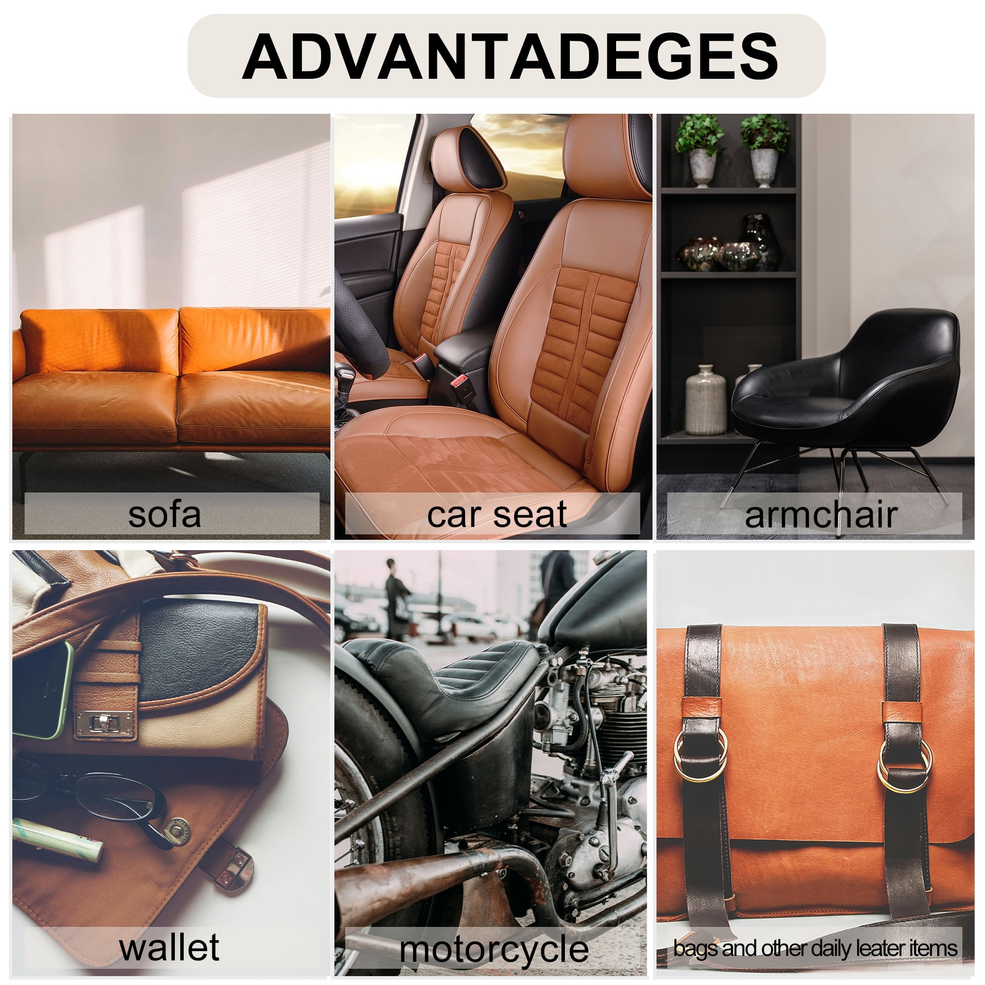Unique Bargains Leather Repair Patch Tape, Self Adhesive Leather Repair for Furniture Couch Sofa Car Seats Office Chair Beige 118.11"x15.75"