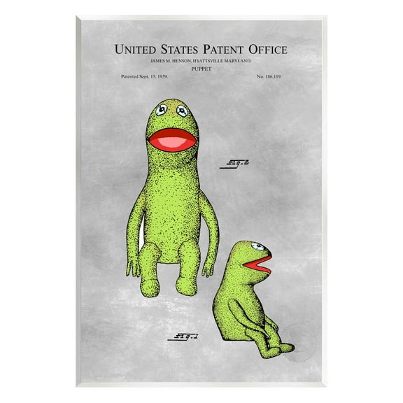 Stupell Industries Vintage Frog Puppet Diagram Graphic Art Unframed Art Print Wall Art, Design by Karl Hronek