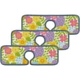 thumbnail image 5 of 4Pcs SKYSONIC Faucet Absorbent MatEaster Floral Elements Eggs on White Washable Counter Drying Pads Behind Faucet, 5 of 7